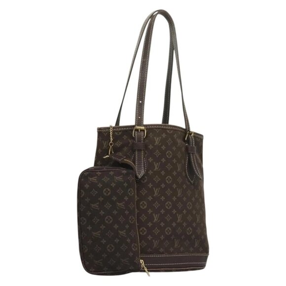 LOUIS VUITTON Monogram Mini Lin Bucket PM Shoulder Bag Brown - Picture 1 of 11
